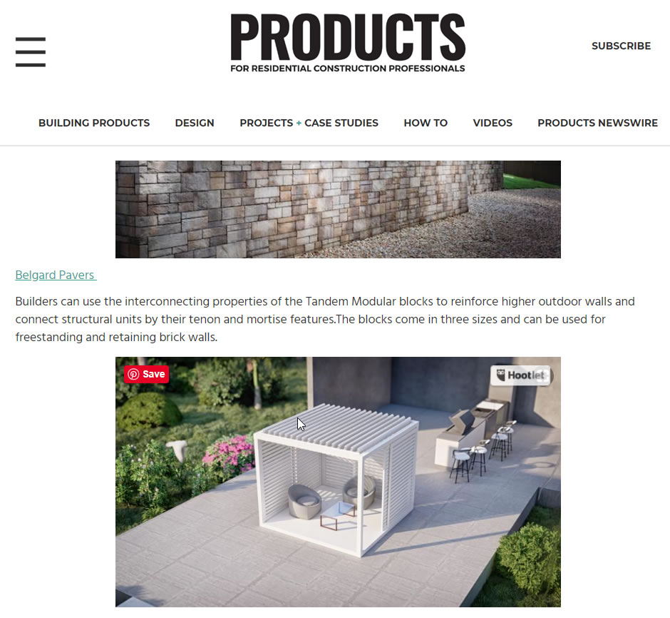 Products Magazine Awards - The K-Bana outdoor structure by Azenco