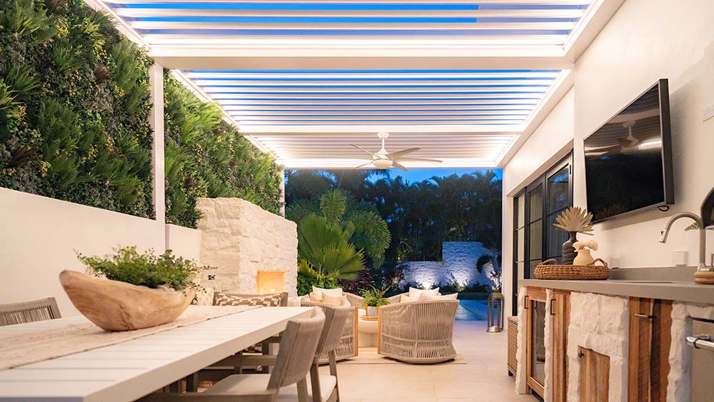 outdoor kitchen roofing ideas - The Bachelorette jojo Fletcher house in Puerto Rico