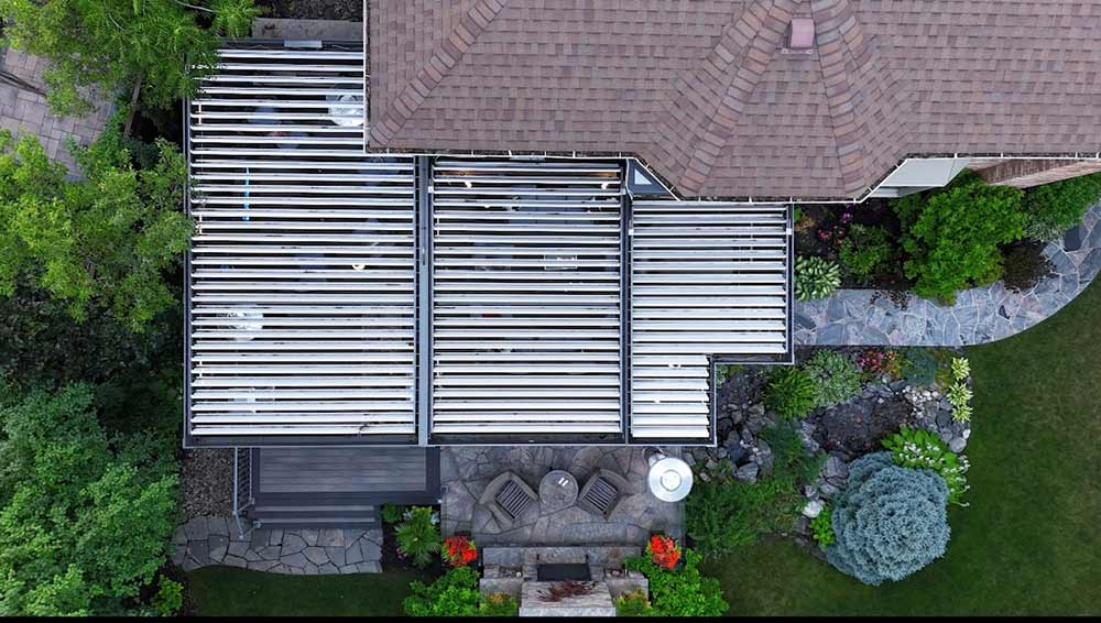 Pergola design ideas - Drone view