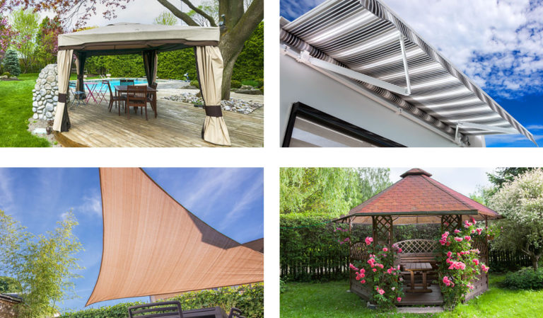 Patio covers: gazebo, canopy, shade sail, awning