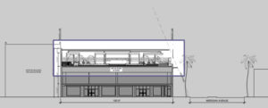 Architect plan louvered pergola front view