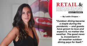 Leslie Chapus, VP of Sales for Azenco Intenartional, for Retail and Restaurant Facilities Business Magazine