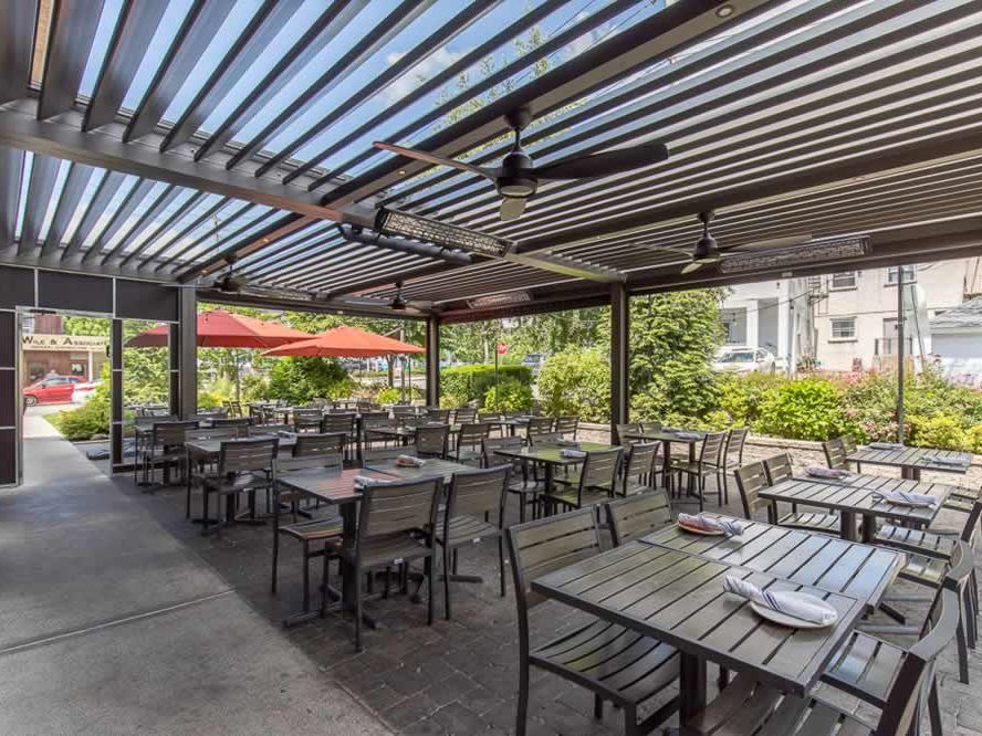 motorized pergola cost for a restaurant - Azenco