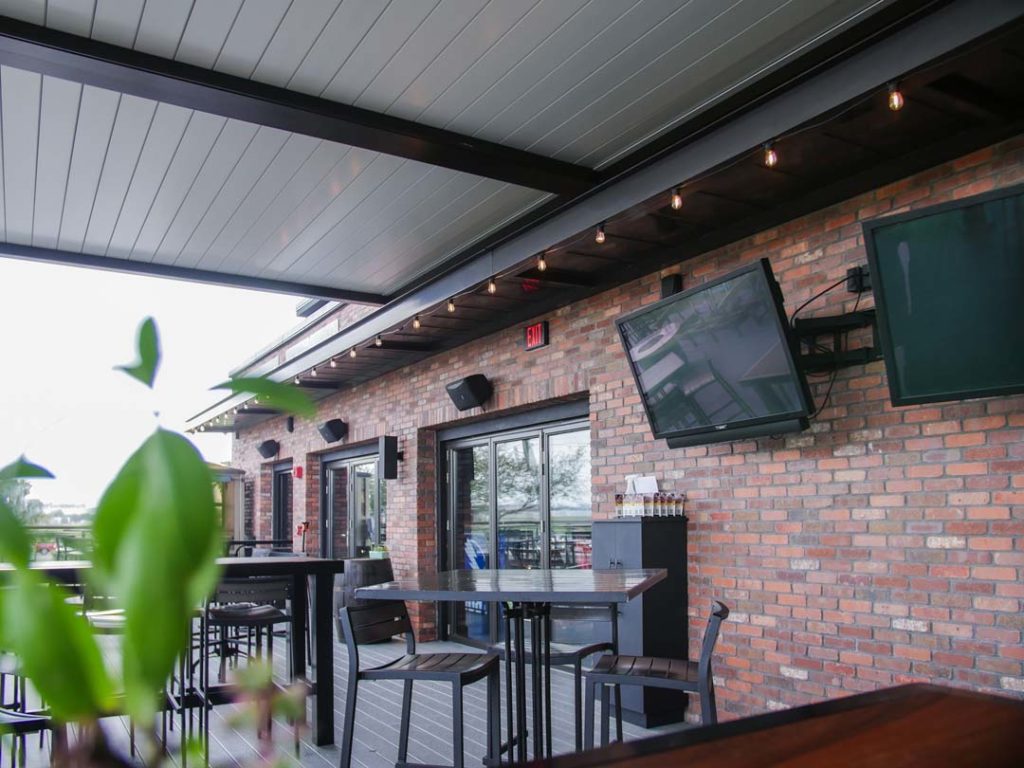 bar terrace with covered deck