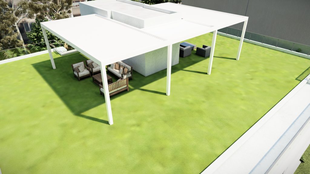 Rooftop deck with pergola - pergola flooring ideas