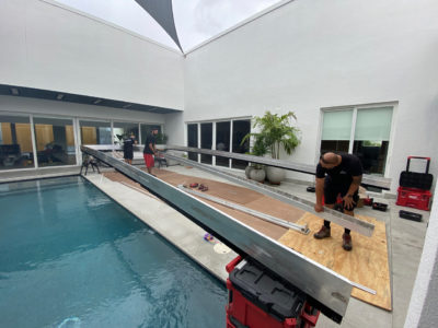 pool deck ideas - installation