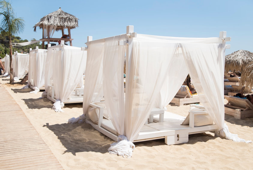 Roman style Cabana with veils