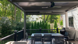aluminum pergola for a cozy backyard space