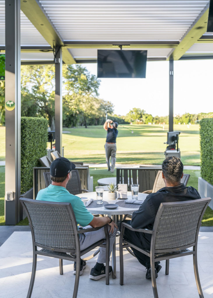 Boca West interactive golf space- Louvered roof by Azenco