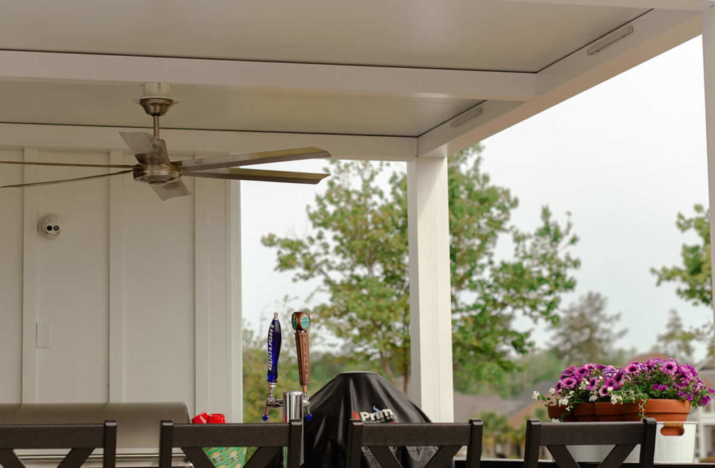 pergola fan and insullated roof for aluminum pergola fully waterproof