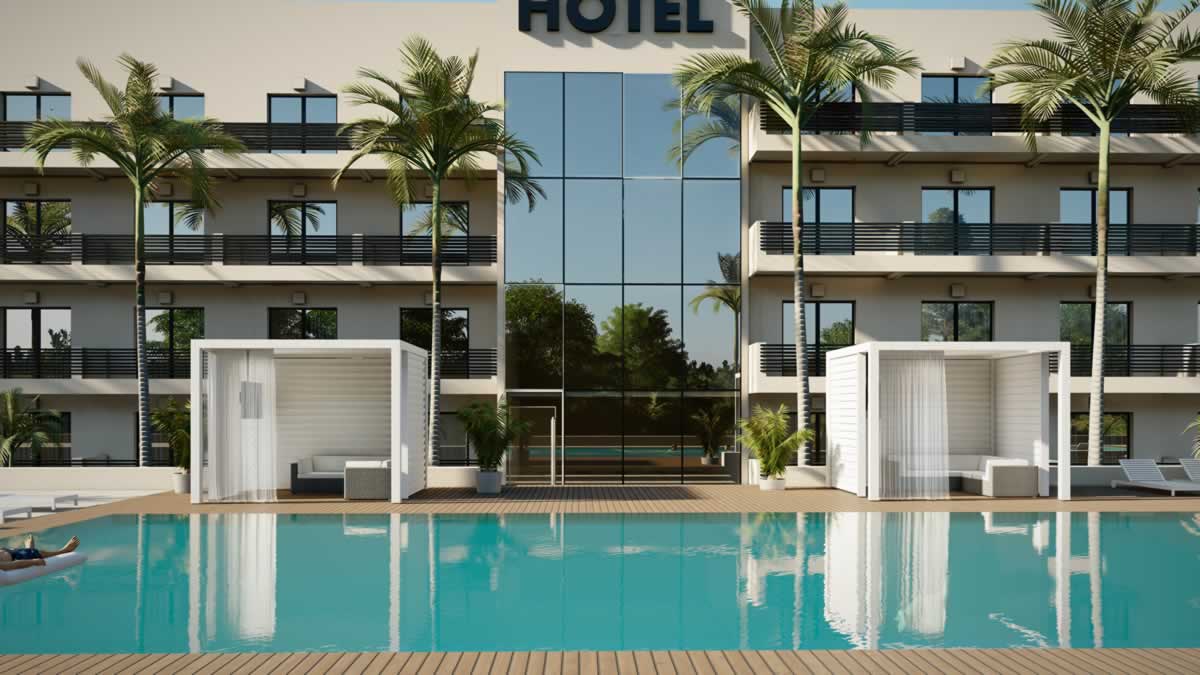 Hotel pool cabana - resort pool