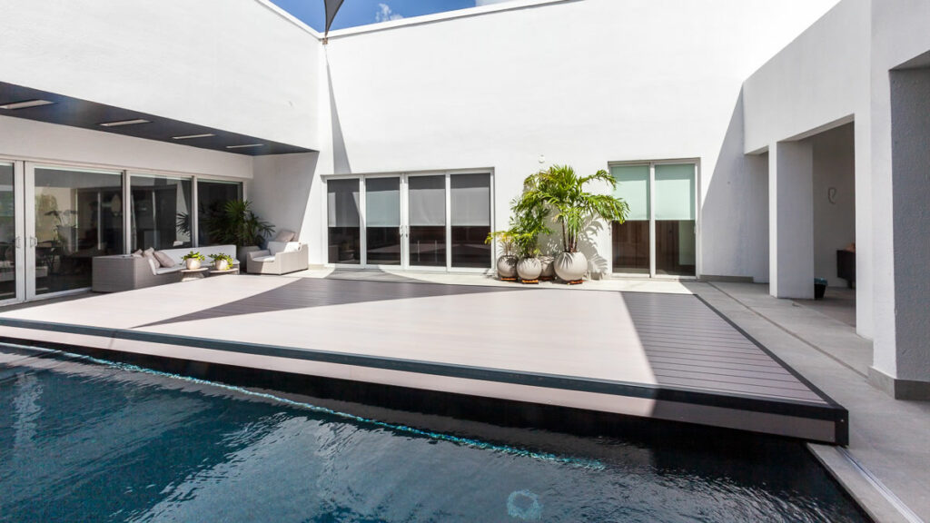 Sliding pool deck - Innovation by Azenco made in the USA
