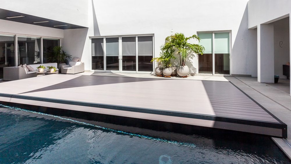 Sliding pool deck - Innovation by Azenco made in the USA