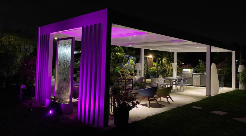 Colroed led light for outdoor use - pergola Azenco