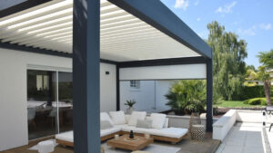 pergola catalog - Aluminum, louvered roof, fixed roof, Cabana by Azenco