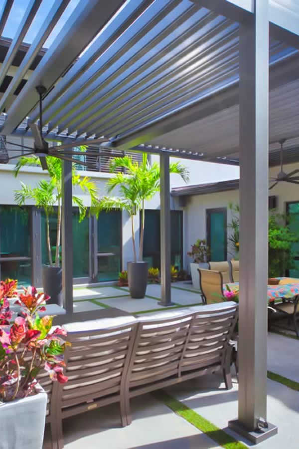 outdoor patios louvered pergola with several posts - sizes of patio covers