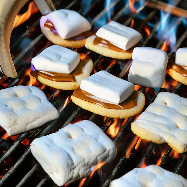 Smore's on the grill with dulce de leche