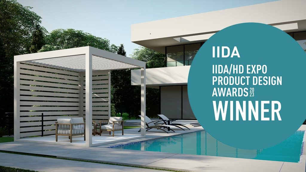 K-Bana aluminum cabana wins IIDA design award - Azenco Outdoor