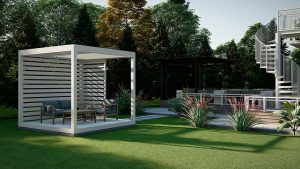 K-BANA™ with floor - manual modular system - Aluminum patio cover