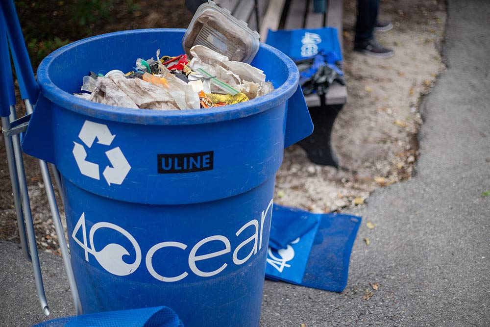 Plastic waste - Azenco beach cleanup in Boca Raton