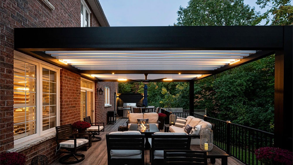 2024 patio trends - smart pergolas and outdoor living spaces