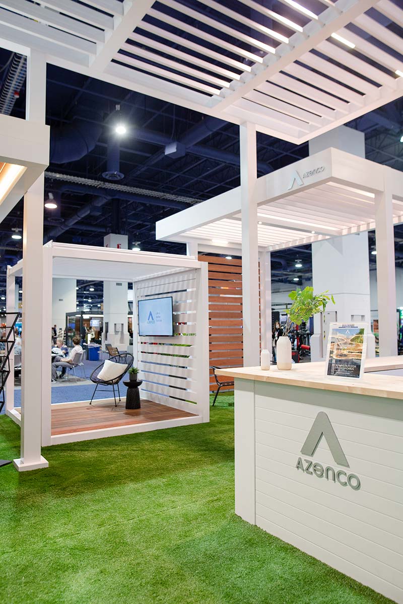 Azenco Outdoor at IBS Tradeshow 2024 Pergolas and Cabanas