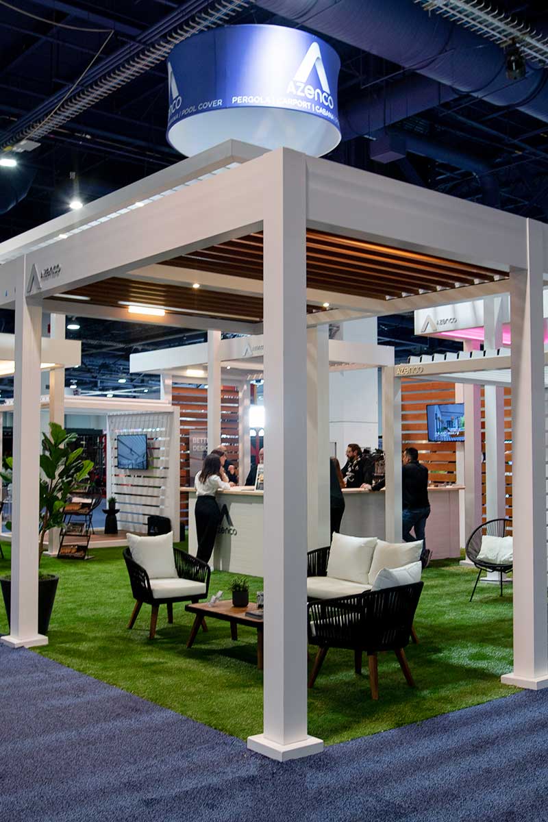 Azenco Outdoor At IBS Tradeshow 2024 Pergolas And Cabanas