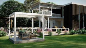 K-Bana manual louvered pergola