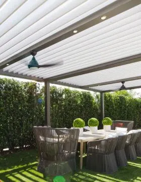 recessed lights for fixed louvered pergola by azenco outdoor