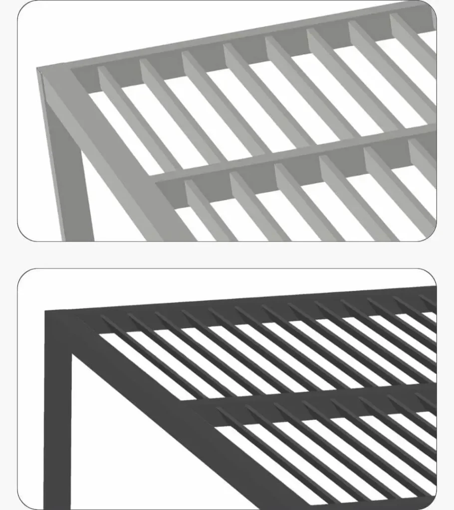 roof layout fixed louvered pergola by azenco outdoor
