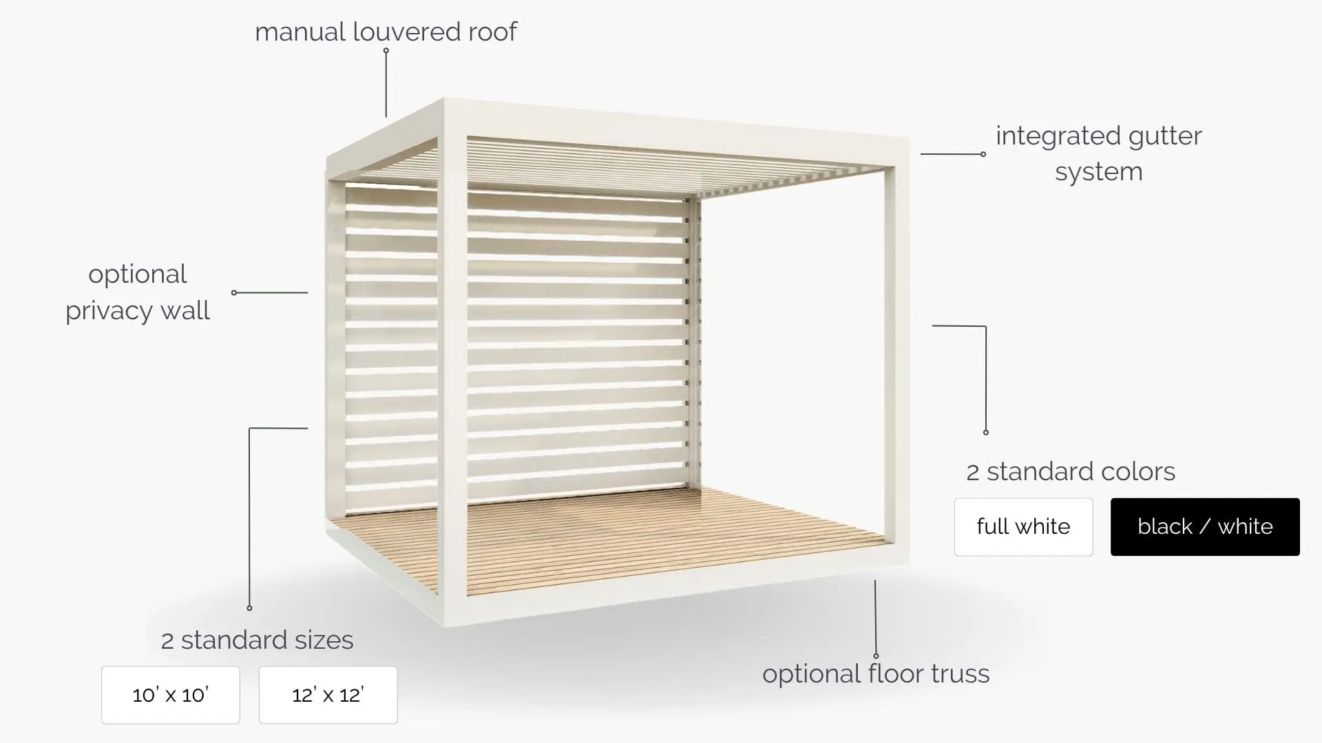 Manual Louvered Pergolas by Azenco Outdoor