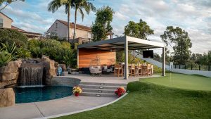 Custom aluminum patio cover by Azenco - Residentail instllation in San Diego