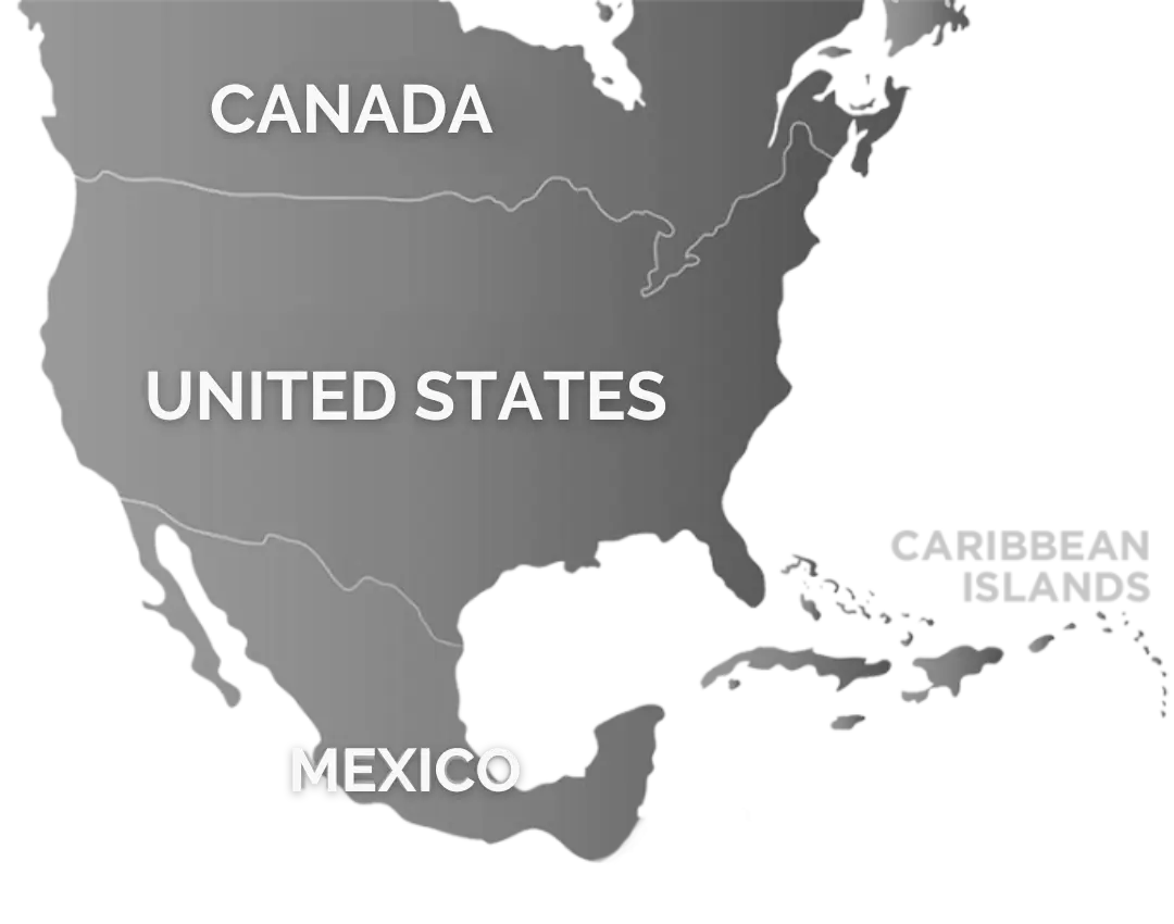 Map of North America