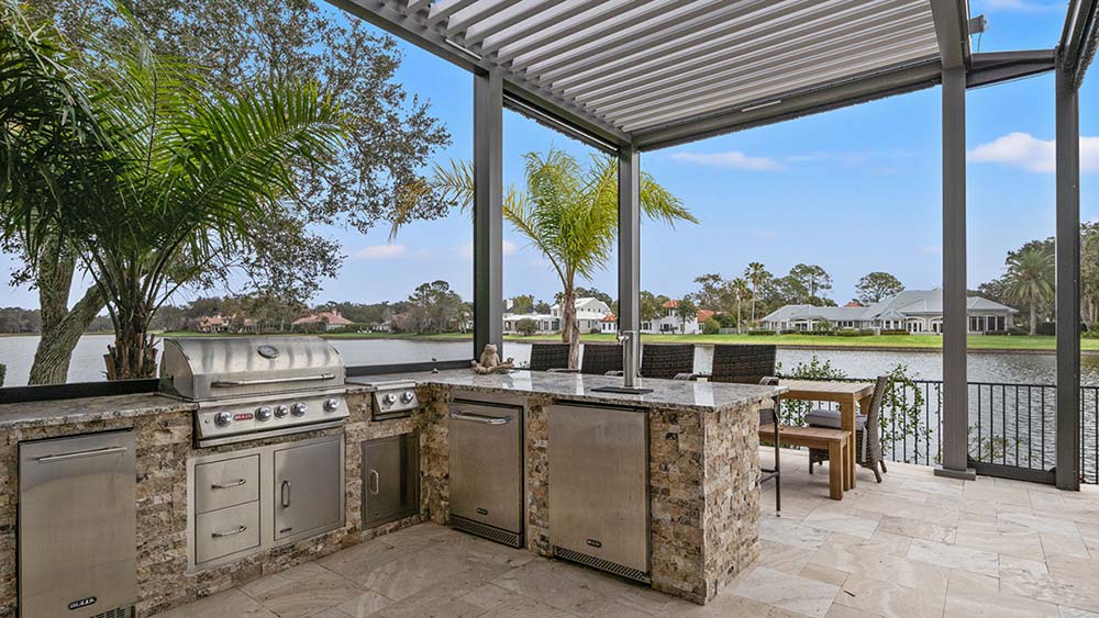 Modern Outdoor Kitchen Pergola Transformation