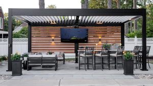 Outdoor Privacy Shutters For Your Backyard - Azenco Outdoor pergolas