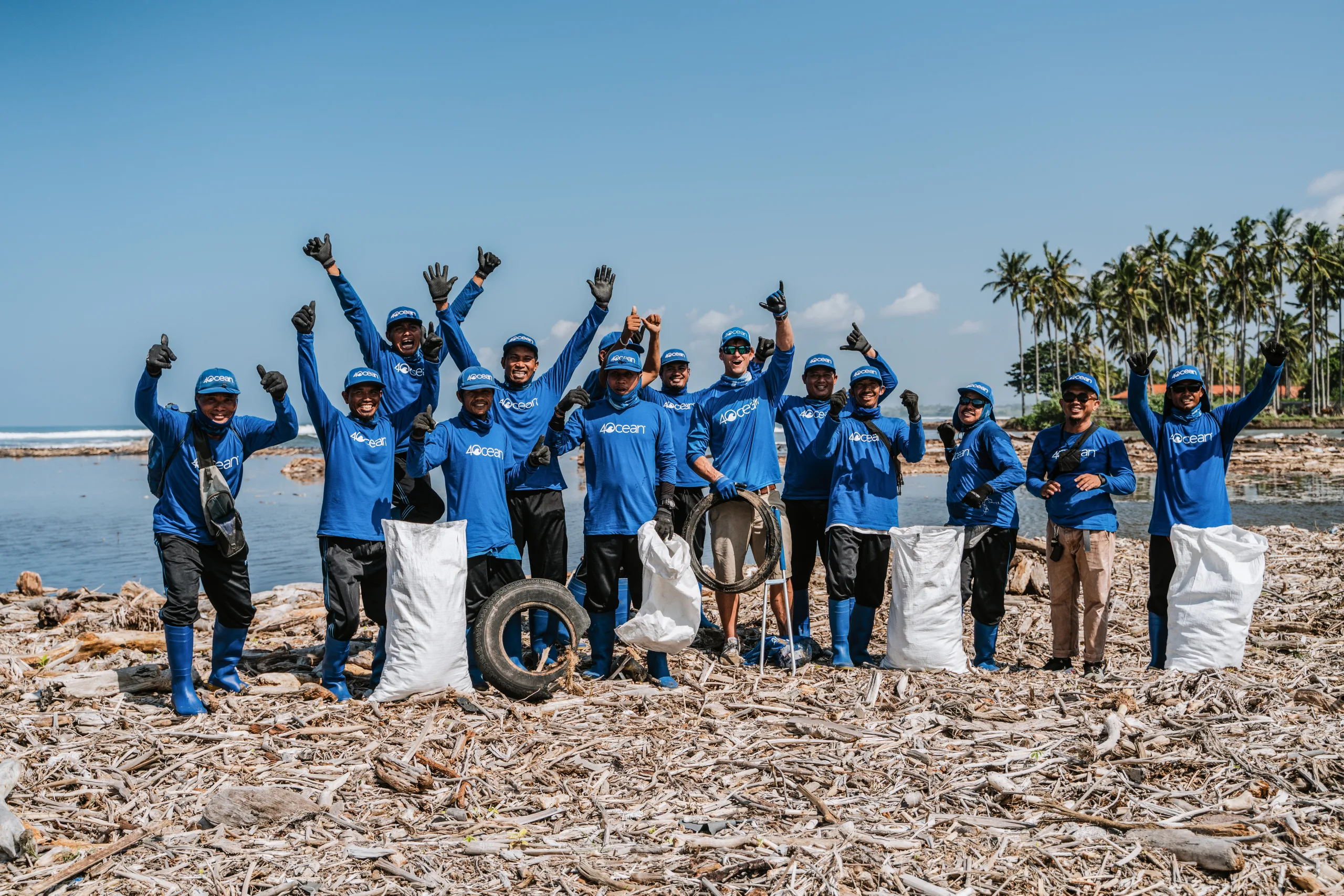 4ocean beach clean up crew