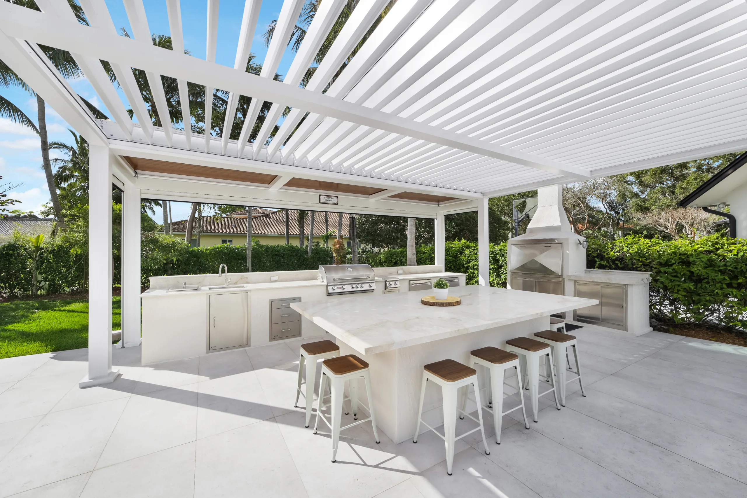 What is a louvered pergola