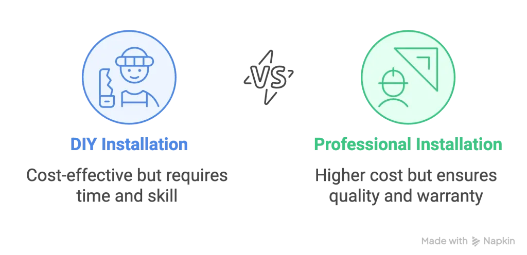 diy vs professional visual graphic