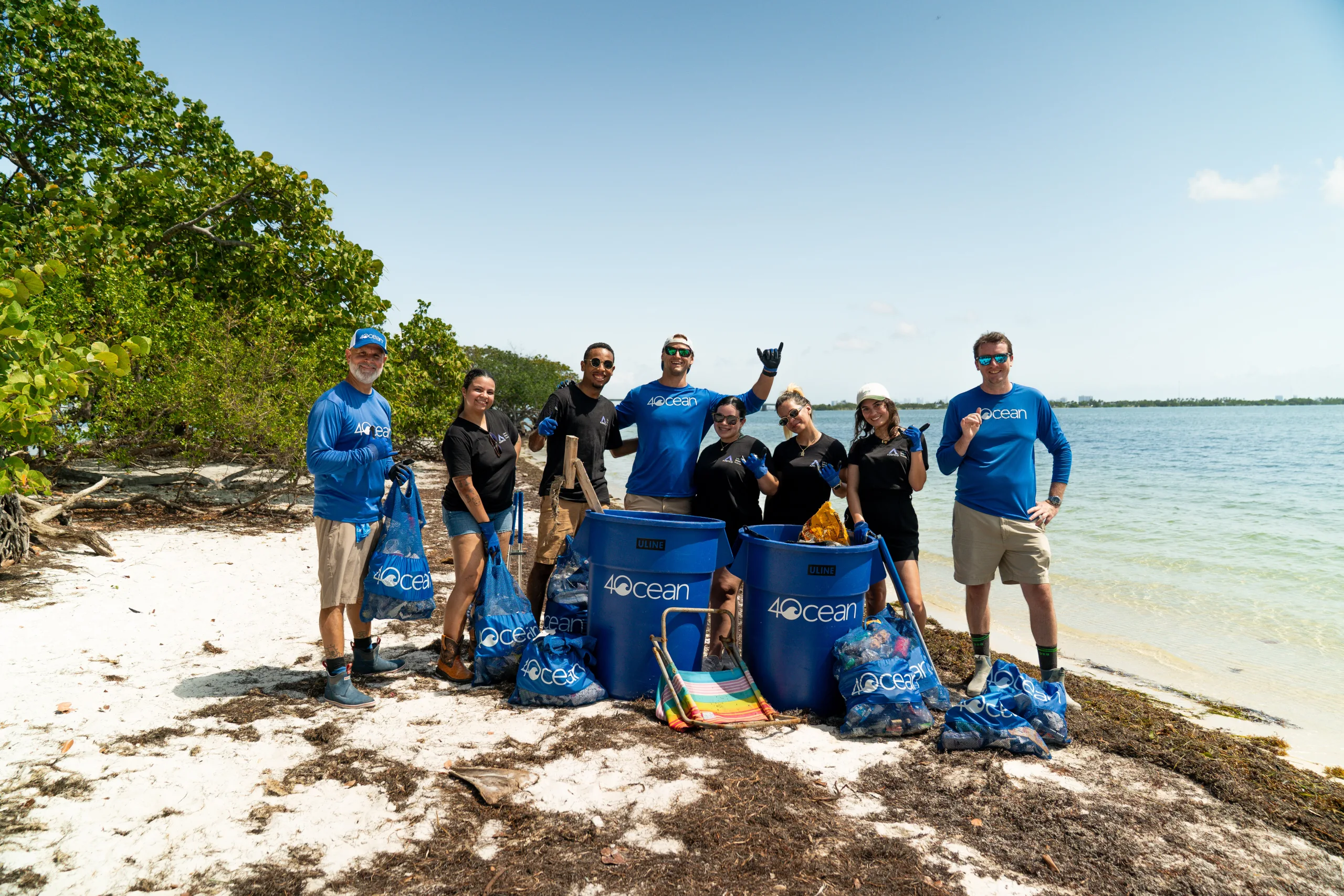 4ocean cleanup crew and the azenco team