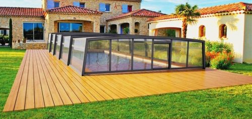 pool decl with bioclimatic pool enclosure