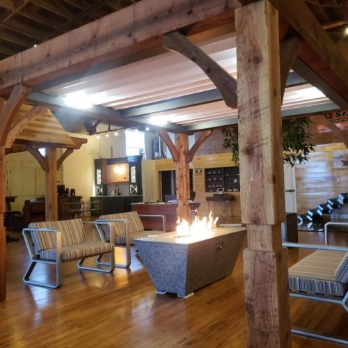 Wooden pergola structure by Azenco