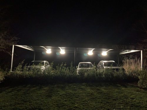 adjustable carport with insulated roof - lighting option