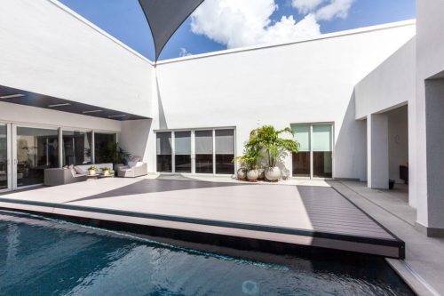 Modern pool deck