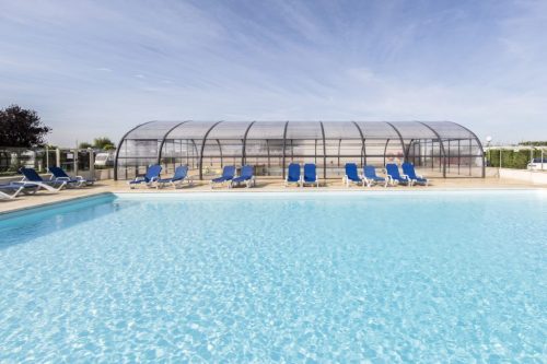 Sliding pool cver for campsite