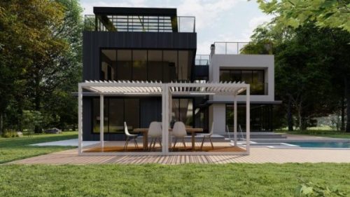 Modern cabana outdoor design