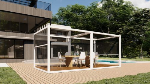 cabana with screen protection