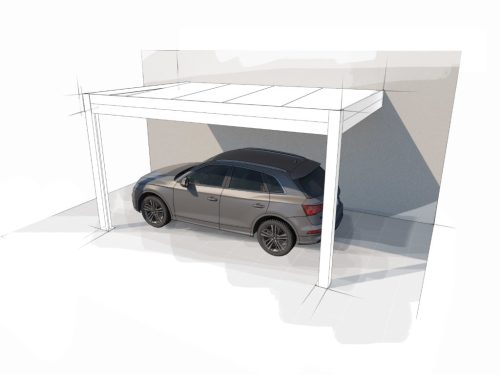 attached to the house carport sketch design