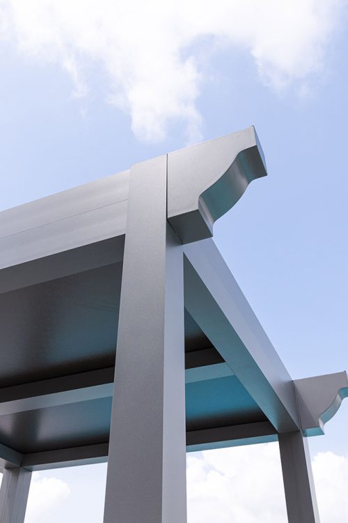 Corbel ends add-on for Azenco aluminum pergolas