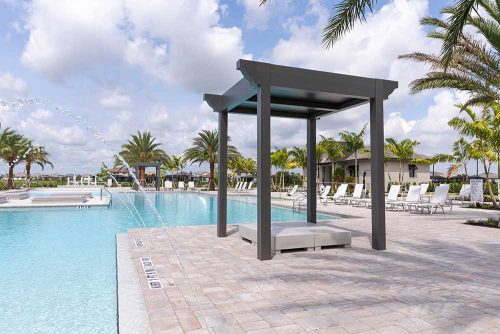 community pool deck pergola - Azenco