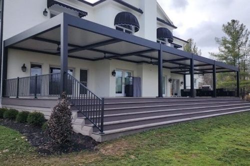 pergola louvered roof azenco